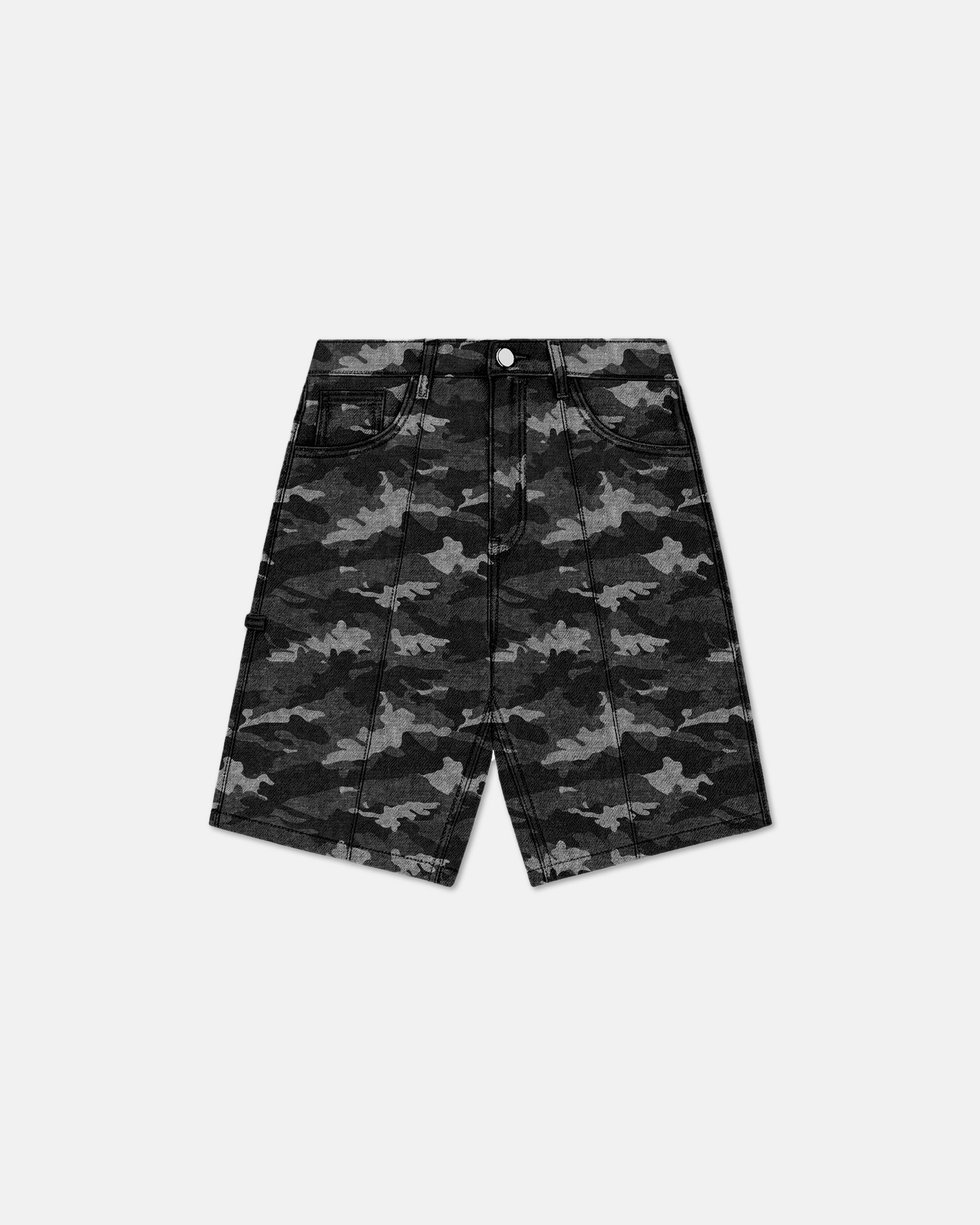 KIDS® "444 STEALTH" camou denim shorts